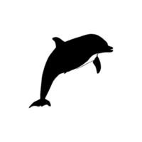 Delphin-Symbol. Einfaches Delphin-Show-Poster-Hintergrundsymbol. Delphin-Markenlogo-Designelement. Delphin-T-Shirt-Druck. Vektor für Aufkleber.