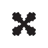 x-Symbol. Einfache Art Gefahrenplakat Hintergrundsymbol. Schaltfläche entfernen. x Markenlogo-Designelement. x T-Shirt-Druck. Vektor für Aufkleber.