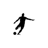 Symbol für Mann-Fußballspieler. einfaches Stil-Welt-Fußball-Cup-Poster-Hintergrundsymbol. Mann Fußballspieler Marke Logo Design-Element. Mann Fußballspieler T-Shirt bedrucken. Vektor für Aufkleber.