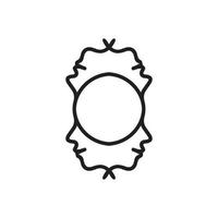 Spiegel-Symbol. einfaches stilmöbelunternehmen großes verkaufsplakathintergrundsymbol. Design-Element des Spiegel-Markenlogos. Spiegel-T-Shirt-Druck. Vektor für Aufkleber.
