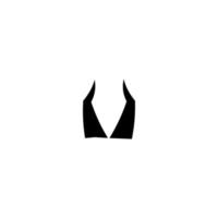 jäkel horn ikon. enkel stil glad jul affisch bakgrund symbol. varumärke logotyp design element. jäkel horn t-shirt utskrift. vektor för klistermärke.