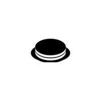 Kuchen-Symbol. einfaches stil-konditorei-großes verkaufsplakat-hintergrundsymbol. Gestaltungselement für das Logo der Kuchenmarke. Kuchen-T-Shirt-Druck. Vektor für Aufkleber.