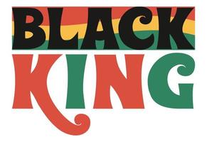 svart kung, svart historia månad vektor