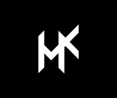 mk logotyp. mk logotyp design mall vektor illustration. mk första handstil logotyp mall vektor. abstrakt brev mk logotyp design.