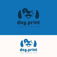 minimal hund logotyp mall illustration vektor