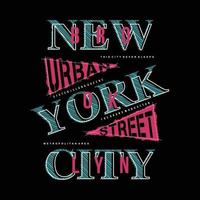 New York City Urban Street Grafik Typografie Vektordruck vektor