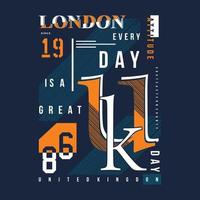 London United Kingdom Everyday ist ein großartiger grafischer Typografie-Vektor vektor