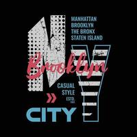 nyc grafisches t-shirt- und bekleidungsdesign vektor