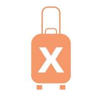 buchstabe x reiselogo. reisetasche urlaubsflugzeug mit tasche tour und tourismusunternehmen logo vektor