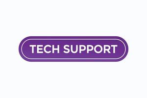 Tech-Support-Schaltfläche vectors.sign Label Sprechblase Tech-Support vektor