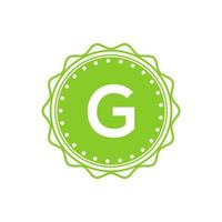 brev emblem g logotyp identitet för restaurang vektor
