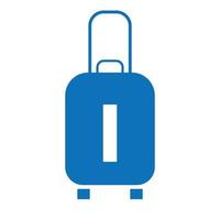 Buchstabe ich Reiselogo. reisetasche urlaubsflugzeug mit tasche tour und tourismusunternehmen logo vektor