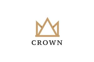 Royal King Queen Crown elegantes Luxus-Logo-Design vektor