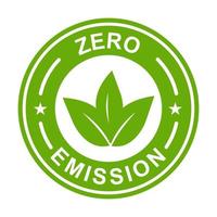 Zero Emission Icon Vektor CO2 neutrales grünes Zeichen für Ihr Website-Design, Logo, App, ui.illustration