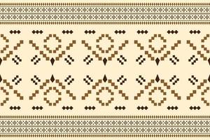 etnisk tyg mönster geometrisk stil. sarong aztec etnisk orientalisk mönster traditionell orange bakgrund. abstrakt, vektor, illustration. använda sig av för textur, kläder, inslagning, dekoration, matta. vektor