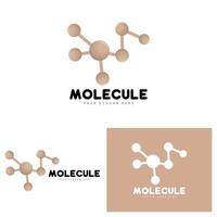 nervcell logotyp, molekyl logotyp design, vektor och, mall illustration