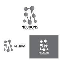 Neuronenlogo, Moleküllogodesign, Vektor und Vorlagenillustration