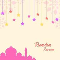 ramadan kareem hälsning bakgrund design med moské illustration vektor