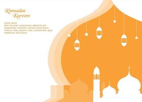 Hintergrunddesign mit Illustration der Moschee vektor