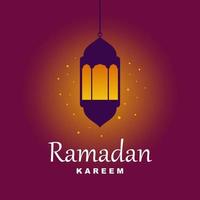 ramadan kareem gruß mit laternenillustration vektor