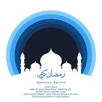 ramadan kareem hälsning bakgrund design med moské illustration vektor