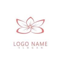 Schönheit Plumeria Symbol Blumen Design Illustration Symbol vektor