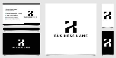 abstrakt logotyp begrepp, brev h, minimal illustrerade vektor design med företag kort