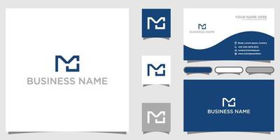 brev mc logotyp med ett elegant företags- identitet med företag kort mall vektor