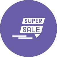 Super Sale Glyphe Kreis Hintergrundsymbol vektor