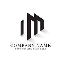 nm-Negativraum-Logo-Designs, kreative Logo-Inspiration vektor