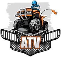 atv quad cykel, omöjlig platser vektor