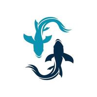 fisk logotyp ikon mall kreativ vektor