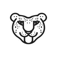 panter huvud logotyp ikon vektor design