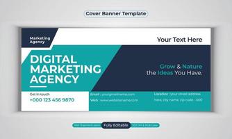 digitale Marketingagentur Business Banner Design moderne Layout-Vektorvorlage vektor