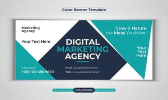 digitale Marketingagentur Business Banner Design moderne Layout-Vektorvorlage vektor