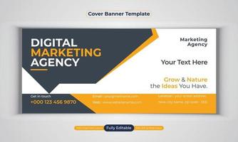 digitale Marketingagentur Business Banner Design moderne Layout-Vektorvorlage vektor