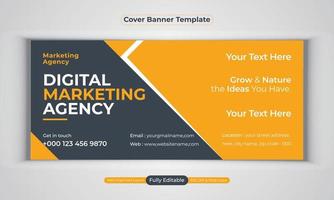 digitale Marketingagentur Business Banner Design moderne Layout-Vektorvorlage vektor