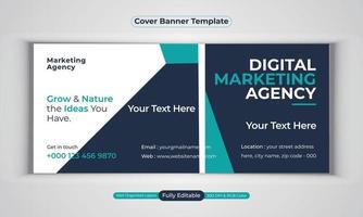 digitale Marketingagentur Business Banner Design moderne Layout-Vektorvorlage vektor