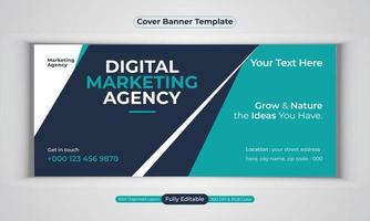 digitale Marketingagentur Business Banner Design moderne Layout-Vektorvorlage vektor