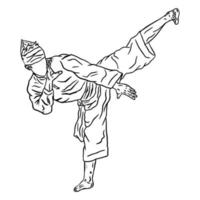 pencak silat illustration artline vektor