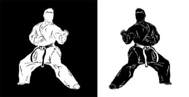 pencak silat karate logo vektorillustration vektor