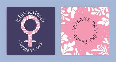 postkarte zum internationalen frauentag. abstrakter Blumenhintergrund. Frauentag - jeden Tag. vektor