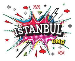 istanbul komisk text i pop- konst stil isolerat på vit bakgrund. vektor