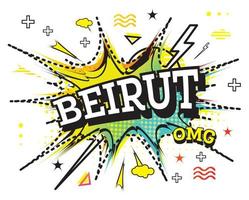 Beirut-Comic-Text im Pop-Art-Stil isoliert auf weißem Hintergrund. vektor