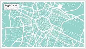 Reggio Emilia Italien Stadtplan im Retro-Stil. Übersichtskarte. vektor