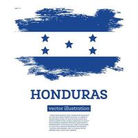 honduras flagga med borsta slag. oberoende dag. vektor