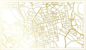 jekaterinburg russland stadtplan im retro-stil in goldener farbe. Übersichtskarte. vektor