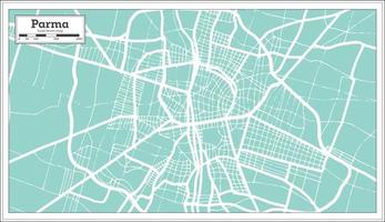 parma italien stadtplan im retro-stil. Übersichtskarte. vektor