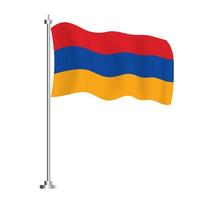 armeniska flagga. isolerat Vinka flagga av armenia Land. vektor