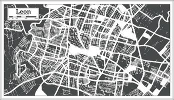 leon mexico stad Karta i retro stil. översikt Karta. vektor